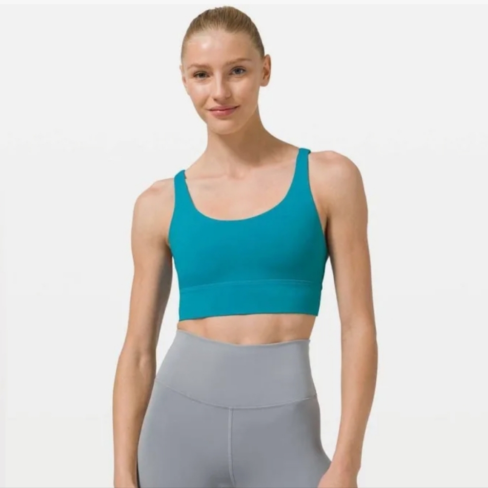 NWT Lululemon Free to Be Longline Bra - Hawaiian Blue - Size 8